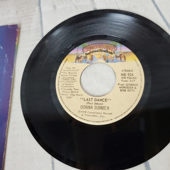 2/$25 Donna Summer Last Dance 45 RPM Record 1978 Vintage Vinyl - Picture 8 of 11
